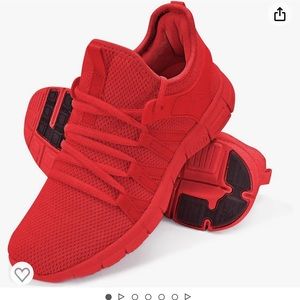 Red Sneakers. Size 7 women/6 men. Brand new. Inzcou running shoes